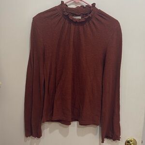 Rusty Dark Orange Stretchy Small Long Sleeve Madewell